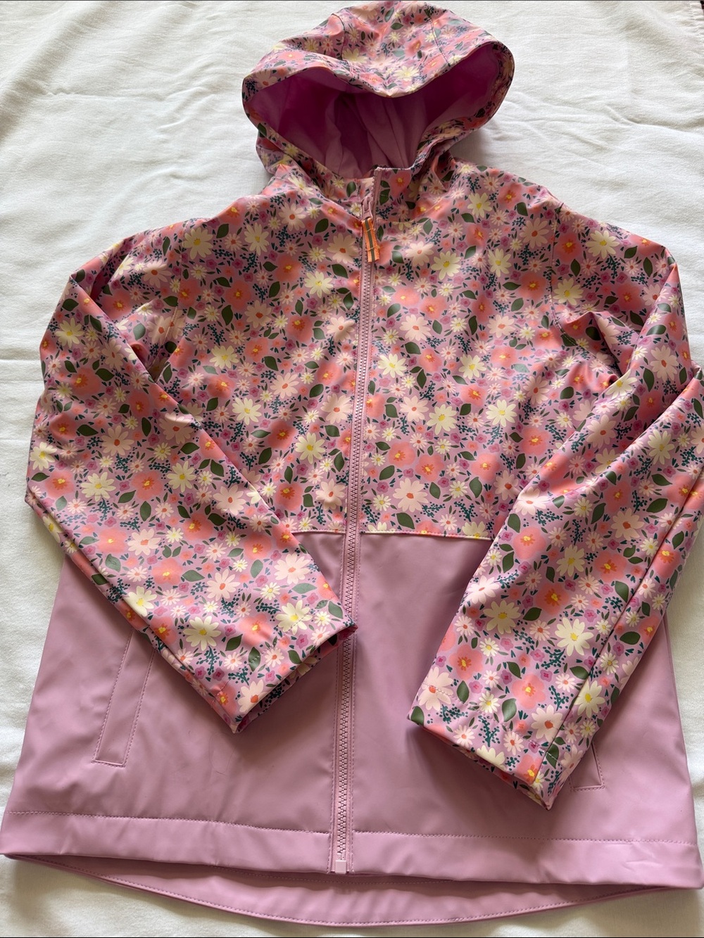 Cat & Jack Pink Floral Kids Raincoat